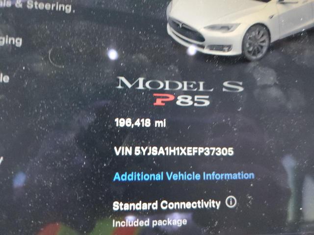 5YJSA1H1XEFP37305 - 2014 TESLA MODEL S თეთრი ფოტო 9