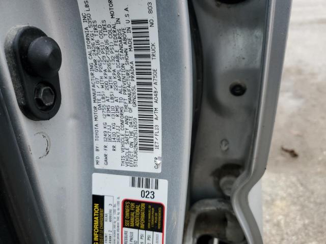 5TEJU62N28Z511659 - 2008 TOYOTA TACOMA DOUBLE CAB PRERUNNER SILVER photo 12