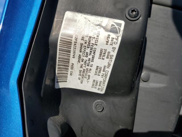 1G8AZ52F54Z219749 - 2004 SATURN ION LEVEL 2 ლურჯი ფოტო 12
