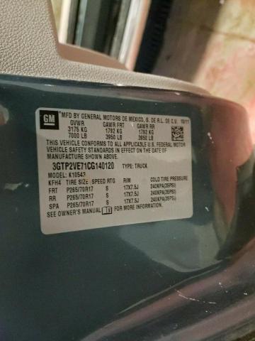 3GTP2VE71CG140120 - 2012 GMC SIERRA K1500 SLE GRAY photo 12