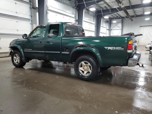 5TBBT4810YS010940 - 2000 TOYOTA TUNDRA ACCESS CAB LIMITED GREEN photo 2