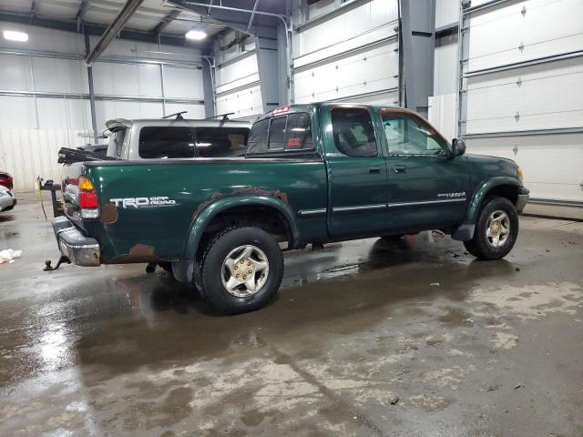 5TBBT4810YS010940 - 2000 TOYOTA TUNDRA ACCESS CAB LIMITED GREEN photo 3