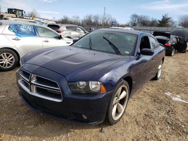 2C3CDXHG0EH199019 - 2014 DODGE CHARGER SXT BLUE photo 1