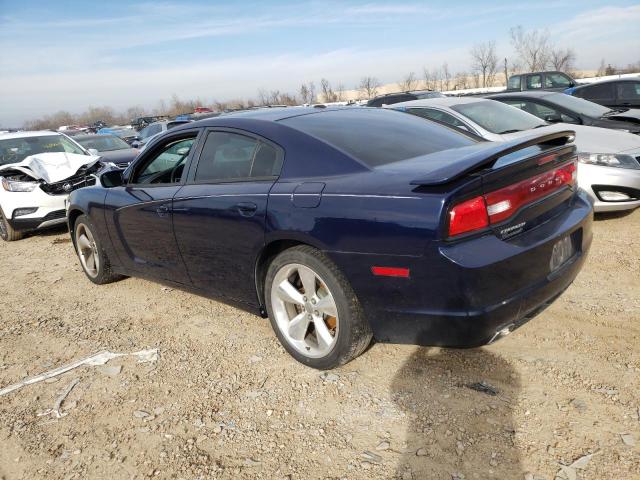 2C3CDXHG0EH199019 - 2014 DODGE CHARGER SXT BLUE photo 2