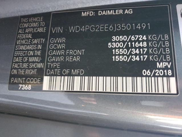 WD4PG2EE6J3501491 - 2018 MERCEDES-BENZ METRIS BLUE photo 13