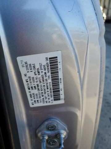 1HGCS1B80BA010218 - 2011 HONDA ACCORD EXL SILVER photo 12