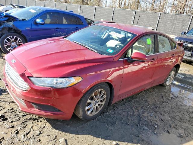3FA6P0G77HR110439 - 2017 FORD FUSION S RED photo 1