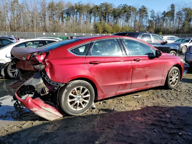 3FA6P0G77HR110439 - 2017 FORD FUSION S RED photo 3