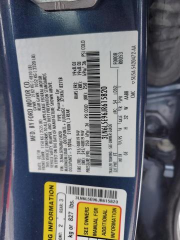 3LN6L5E96JR615820 - 2018 LINCOLN MKZ RESERVE ლურჯი ფოტო 12