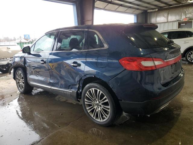 2LMPJ8LR6HBL47265 - 2017 LINCOLN MKX RESERVE BLUE photo 2