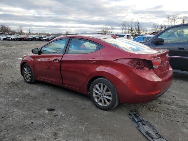 5NPDH4AE8FH594943 - 2015 HYUNDAI ELANTRA SE RED photo 2