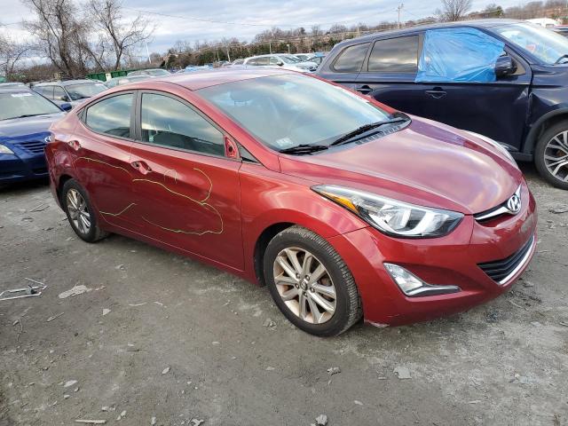 5NPDH4AE8FH594943 - 2015 HYUNDAI ELANTRA SE RED photo 4