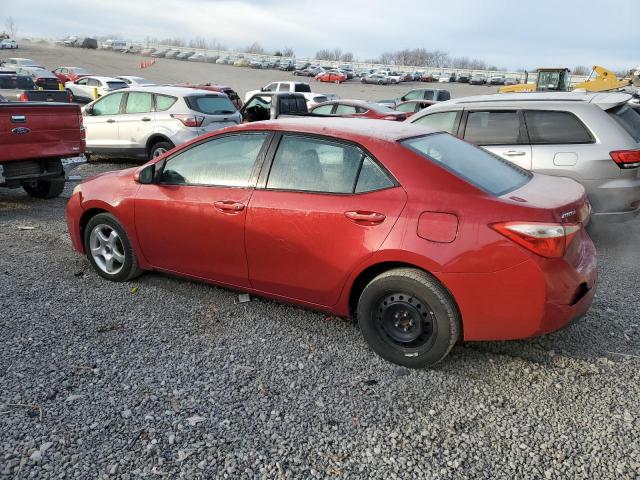 ST1BURHE9FC355507 - 2015 TOYOTA COROLLA L RED photo 2