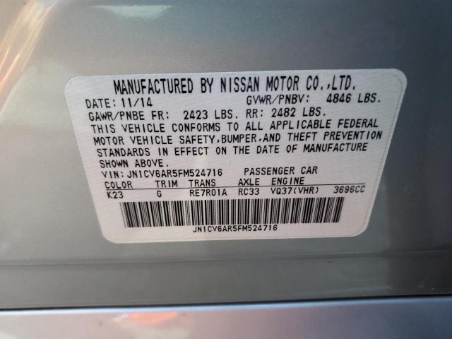 JN1CV6AR5FM524716 - 2015 INFINITI Q40 SILVER photo 12