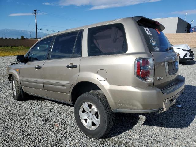 5FNYF28197B029325 - 2007 HONDA PILOT LX GOLD photo 2