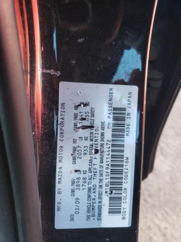 JM1BL1SF9A1144472 - 2010 MAZDA 3 I BLACK photo 12