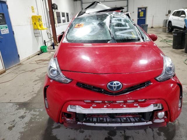 JTDZN3EU1FJ025028 - 2015 TOYOTA PRIUS V RED photo 5