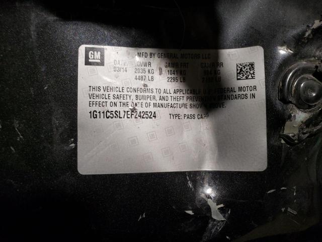 1G11C5SL7EF242524 - 2014 CHEVROLET MALIBU 1LT Niebieski zdjęcie 12