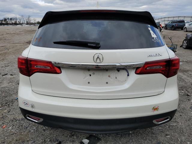 5FRYD3H47EB005526 - 2014 ACURA MDX TECHNOLOGY WHITE photo 6