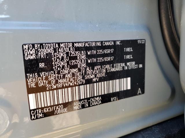 2T3W1RFV4PW242679 - 2023 TOYOTA RAV4 XLE GRAY photo 14