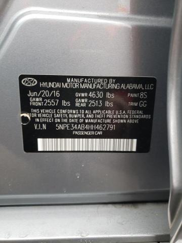 5NPE34AB4HH462791 - 2017 HYUNDAI SONATA SPORT SILVER photo 13