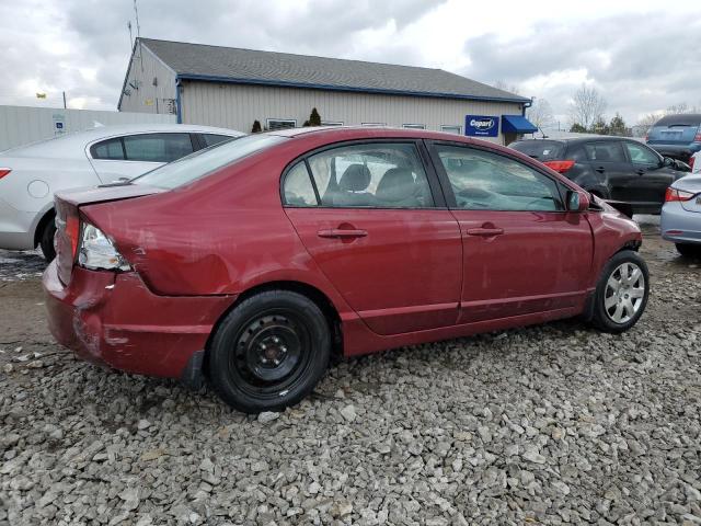 19XFA1F52BE027288 - 2011 HONDA CIVIC LX BURGUNDY photo 3