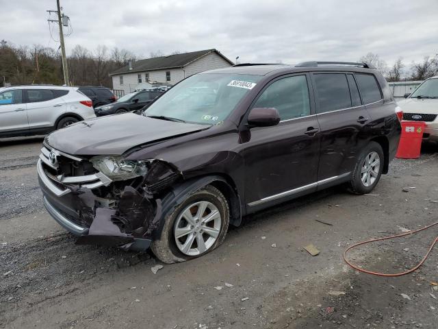 5TDBK3EH1BS063692 - 2011 TOYOTA HIGHLANDER BASE BURGUNDY photo 1