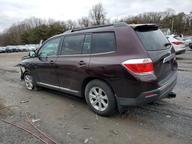 5TDBK3EH1BS063692 - 2011 TOYOTA HIGHLANDER BASE برغندي صورة 2