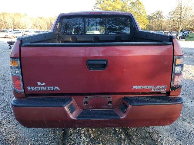 2HJYK16236H562051 - 2006 HONDA RIDGELINE RT RED photo 6