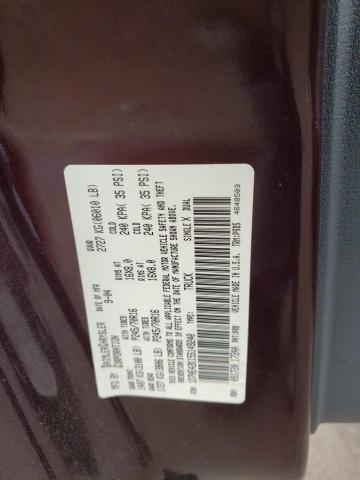 1D7HE42K15S149240 - 2005 DODGE DAKOTA SLT BURGUNDY photo 12