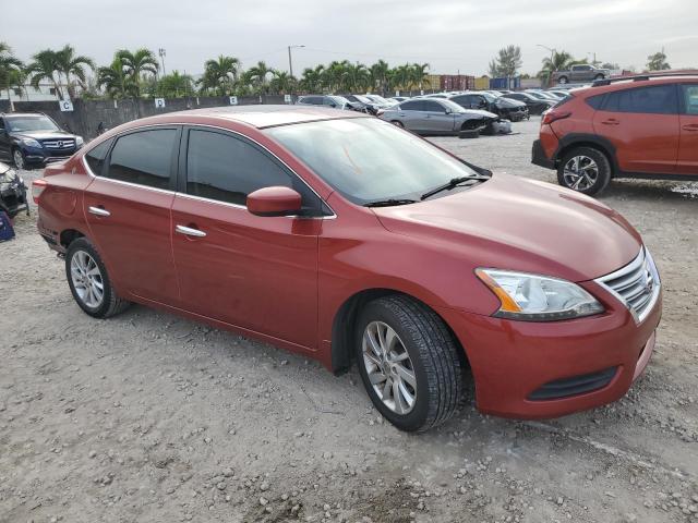 3N1AB7AP9FY320020 - 2015 NISSAN SENTRA S RED photo 4