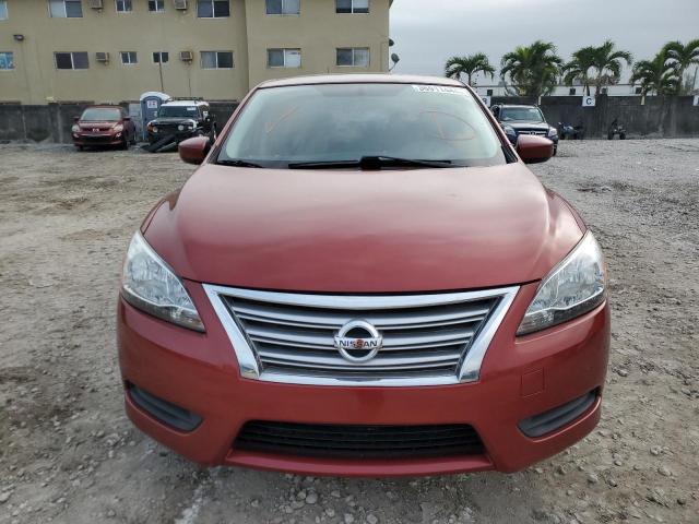 3N1AB7AP9FY320020 - 2015 NISSAN SENTRA S RED photo 5