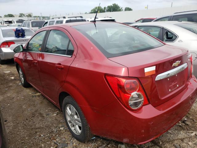 1G1JC5SHXE4115550 - 2014 CHEVROLET SONIC LT RED photo 3