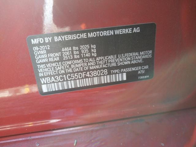 WBA3C1C55DF438028 - 2013 BMW 328 I SULEV RED photo 12