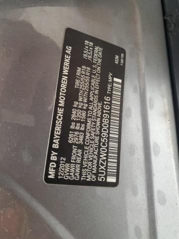 5UXZW0C59D0B91616 - 2013 BMW X5 XDRIVE35D GRAY photo 12