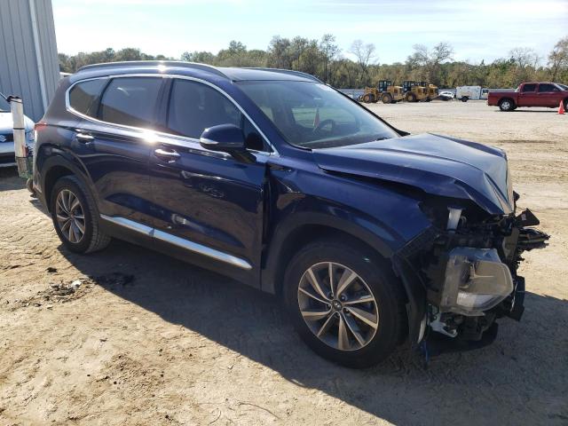 5NMS53AD6KH001671 - 2019 HYUNDAI SANTA FE LIMITED BLUE photo 4