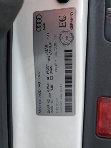 WAUC4CF54JA012733 - 2018 AUDI S5 PRESTIGE 白色 照片 13