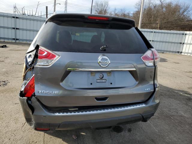 KNMAT2MV3GP597031 - 2016 NISSAN ROGUE S GRAY photo 6