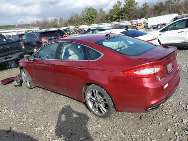 3FA6P0D92FR236839 - 2015 FORD FUSION TITANIUM RED photo 2