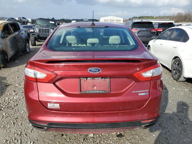 3FA6P0D92FR236839 - 2015 FORD FUSION TITANIUM RED photo 6