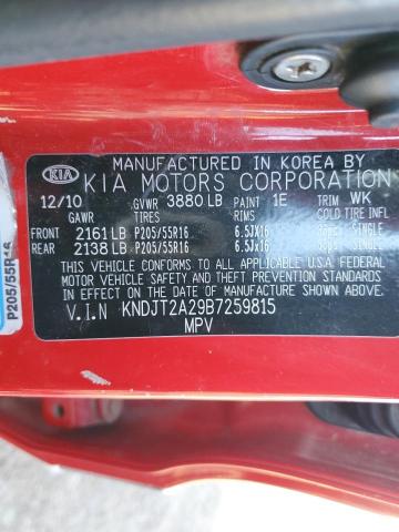 KNDJT2A29B7259815 - 2011 KIA SOUL + RED photo 12