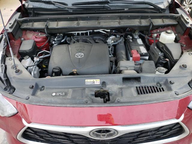 5TDHZRBH5MS150575 - 2021 TOYOTA HIGHLANDER XLE RED photo 12