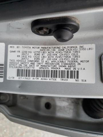 5TEJU62N97Z326779 - 2007 TOYOTA TACOMA DOUBLE CAB PRERUNNER SILVER photo 13