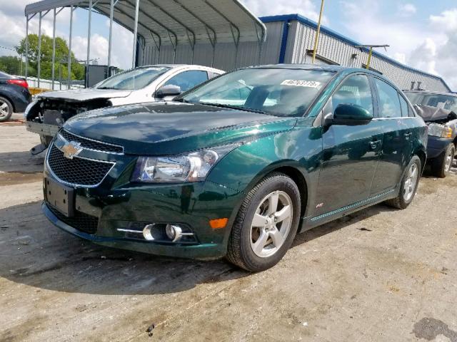 1G1PC5SB9E7367228 - 2014 CHEVROLET CRUZE LT BLACK photo 2