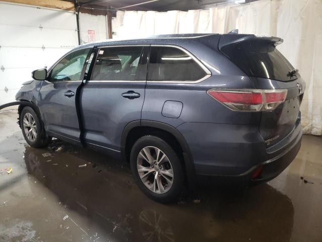5TDJKRFH2FS146700 - 2015 TOYOTA HIGHLANDER XLE BLUE photo 2