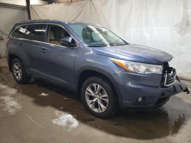 5TDJKRFH2FS146700 - 2015 TOYOTA HIGHLANDER XLE BLUE photo 4