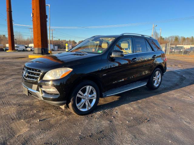 4JGDA5HB2CA007124 - 2012 MERCEDES-BENZ ML 350 4MATIC BLACK photo 2