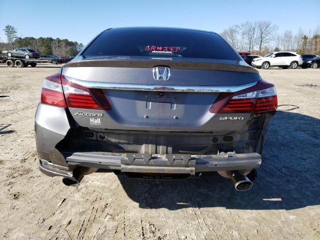 1HGCR2F54HA077415 - 2017 HONDA ACCORD SPORT GRAY photo 6