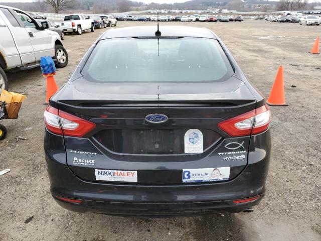 3FA6P0RU8DR339399 - 2013 FORD FUSION TITANIUM HEV BLACK photo 6