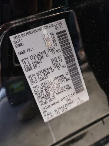 5N1DR2MM4HC691510 - 2017 NISSAN PATHFINDER S BLACK photo 12